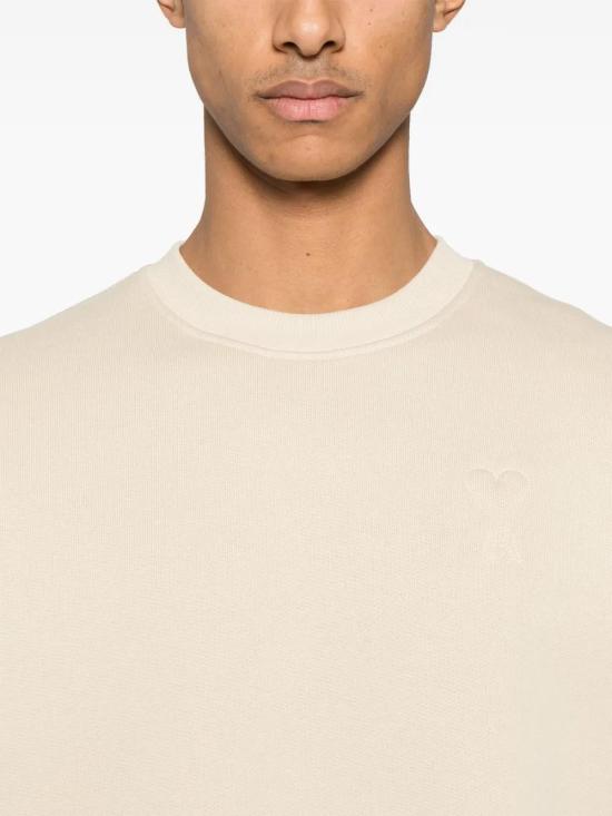  아미 긴팔 티셔츠 USW027749 beige - AMI