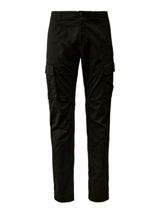 25SS 씨피 컴퍼니 렌즈 와펜 코튼 카고 스트레이트 팬츠 18CMPA056A005694G 999 BLACK