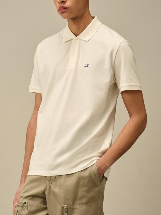 25SS 씨피 컴퍼니 폴로 티셔츠 18CMPL065A005263W 103 GAUZE WHITE - C.P. COMPANY
