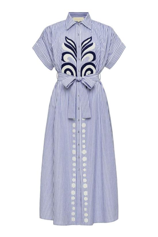  캐롤리나 케이 롱 원피스 캐롤라이나 K 발레리 카프탄 네이비