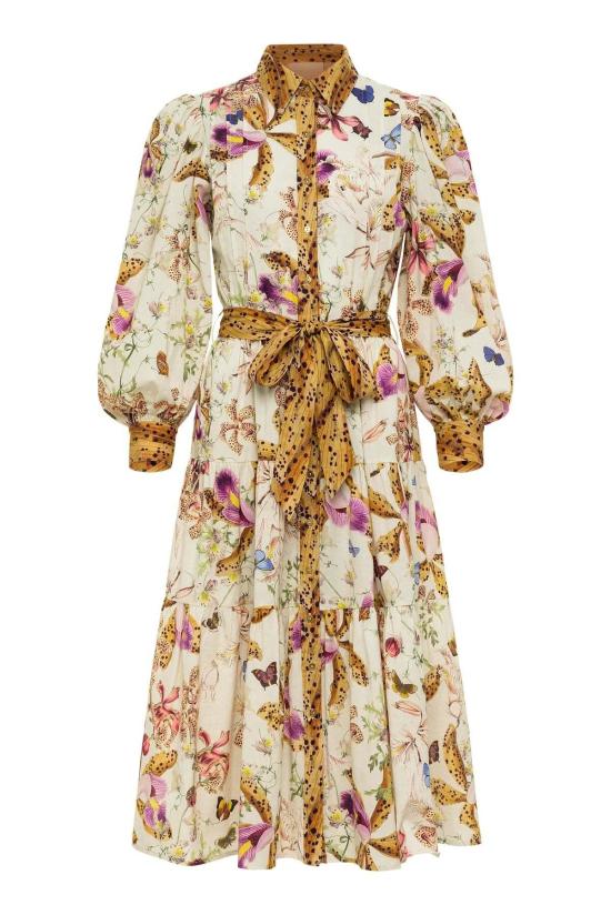  캐롤리나 케이 롱 원피스 캐롤라이나 케이 마리 제인 드레스 디바인 플로럴 - CAROLINA K