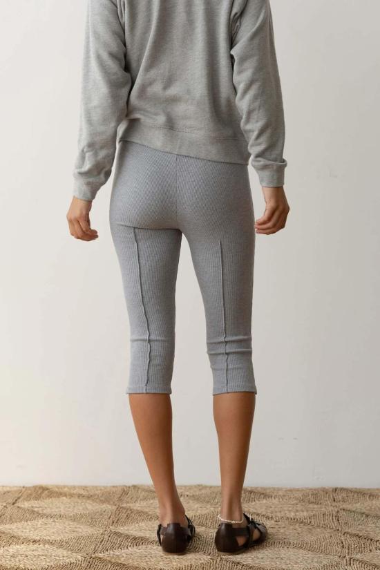  도니 크롭 팬츠 . 리브 페달 푸셔 헤더 그레이 - DONNI.