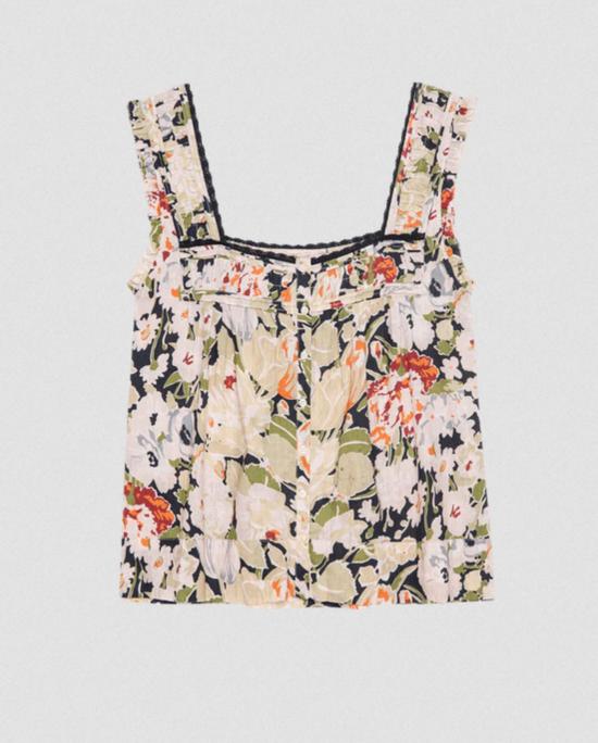  더 그레이트 민소매 티셔츠 그레이트.빅토리아 플리트 탱크 - THE GREAT