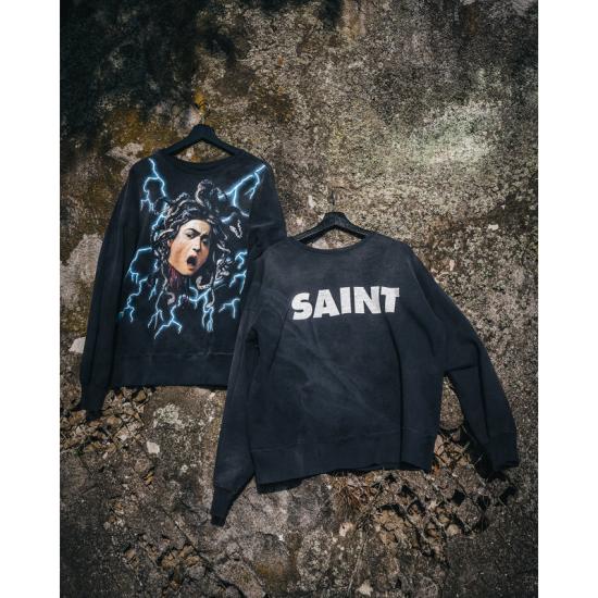 24FW 세인트 미카엘 스웨터 YS1029BK BLACK - SAINT MXXXXXX