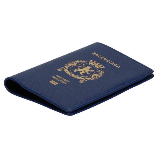 25SS 발렌시아가 카드지갑 7877422AA3R4734 PASSPORT BLUE - BALENCIAGA