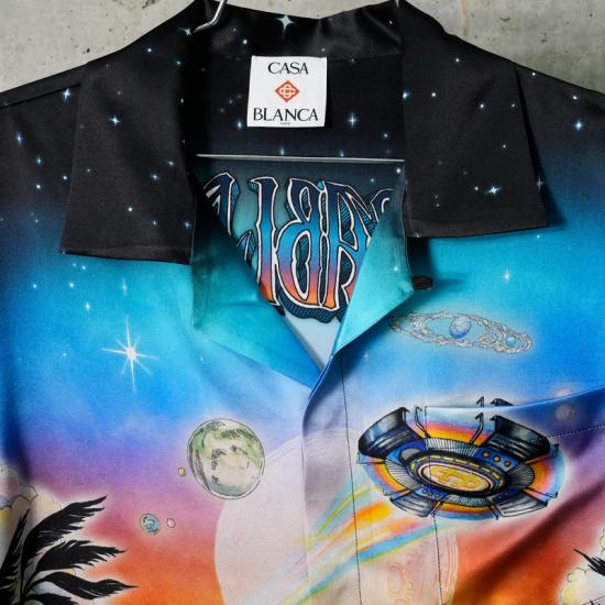 25SS 카사블랑카 반팔 셔츠 SH00304CSB644 LA PREMONITION - CASABLANCA