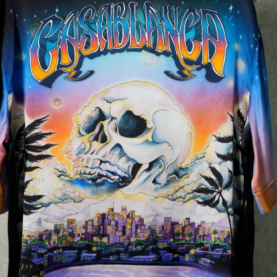 25SS 카사블랑카 반팔 셔츠 SH00304CSB644 LA PREMONITION - CASABLANCA