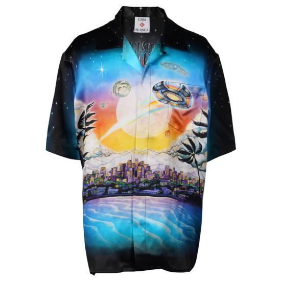 25SS 카사블랑카 반팔 셔츠 SH00304CSB644 LA PREMONITION