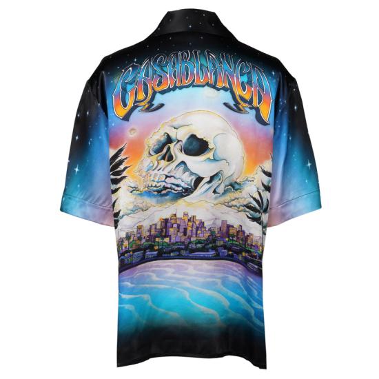 25SS 카사블랑카 반팔 셔츠 SH00304CSB644 LA PREMONITION - CASABLANCA