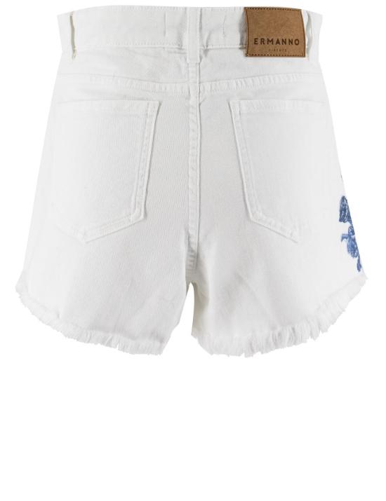 25SS 에르마노 피렌제 숏팬츠 D46EP086APEJ1 MFA50 MFA50 BIANCO BLUETTE - ERMANNO FIRENZE