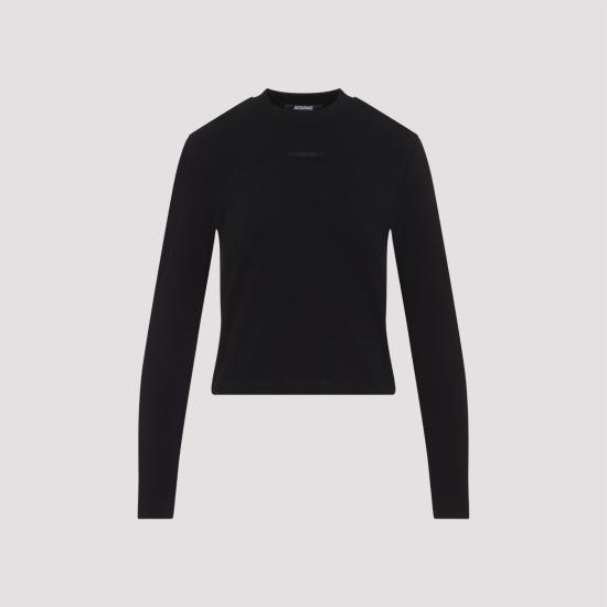 25FW 자크뮈스 긴팔 티셔츠 24E241JS155 2031 990 BLACK - JACQUEMUS