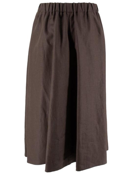 25SS 브루넬로 쿠치넬리 스커트 ML142G3767 C273 C273 DARK CHOCOLATE - BRUNELLO CUCINELLI