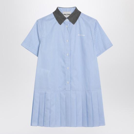 25SS 미우미우 숏 원피스 MF5399EM1137Q Light blue