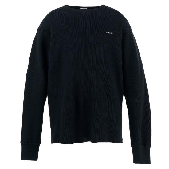 25SS 세인트 미카엘 긴팔 티셔츠 HR8037BK BLACK