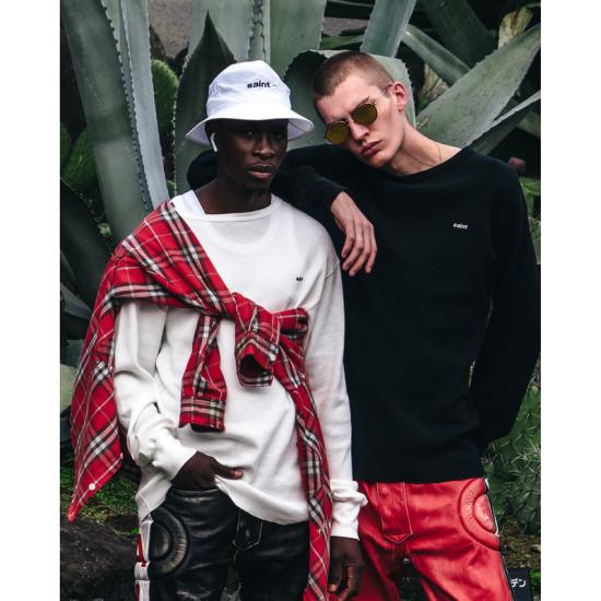 25SS 세인트 미카엘 긴팔 티셔츠 HR8037BK BLACK - SAINT MXXXXXX