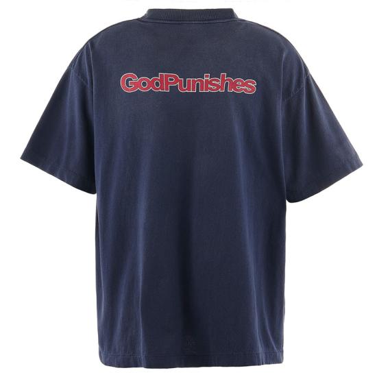 24FW 세인트 미카엘 반팔 티셔츠 010NA NAVY - SAINT MXXXXXX