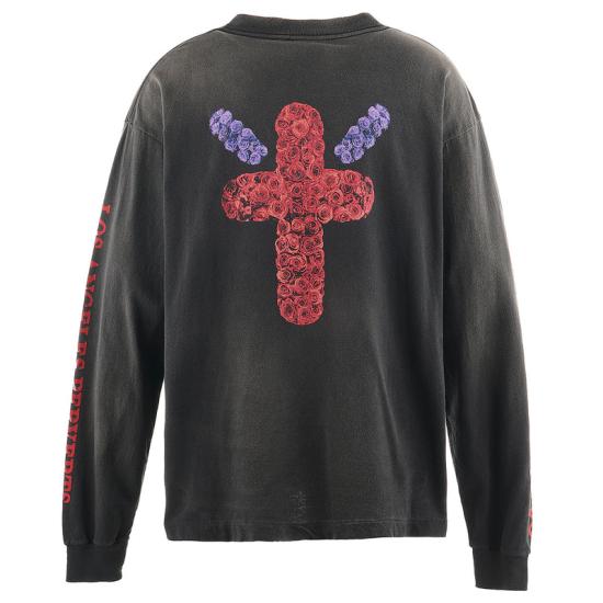 24FW 세인트 미카엘 긴팔 티셔츠 C40BK BLACK - SAINT MXXXXXX