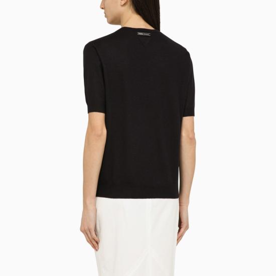  프라다 반팔 티셔츠 P24D2QOOO10LJ Blue - PRADA