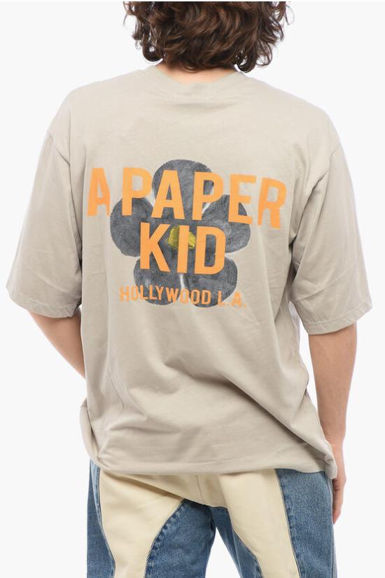  어 페이퍼 키드 반팔 티셔츠 S4PKUATH054100 Beige - A PAPER KID