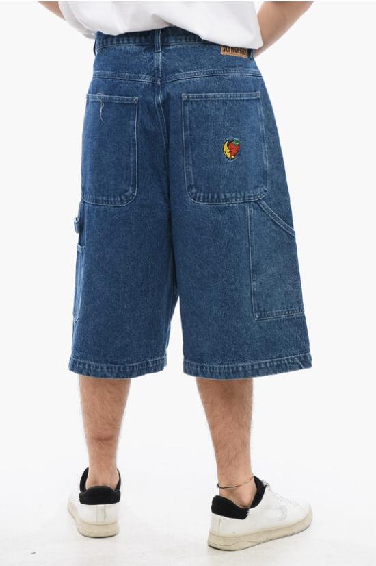  스카이하이팜 데님 숏팬츠 SHF05P0181 Blue - SKY HIGH FARM