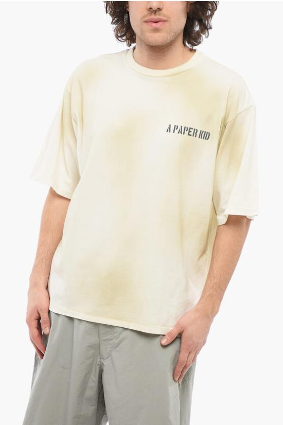  어 페이퍼 키드 반팔 티셔츠 S4PKUATH048013 Beige