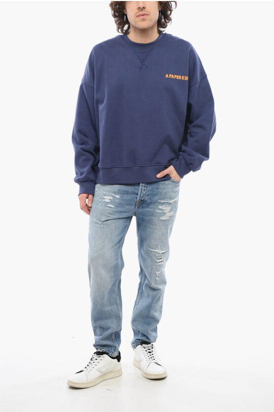  어 페이퍼 키드 긴팔 티셔츠 S4PKUASW002060 Blue - A PAPER KID