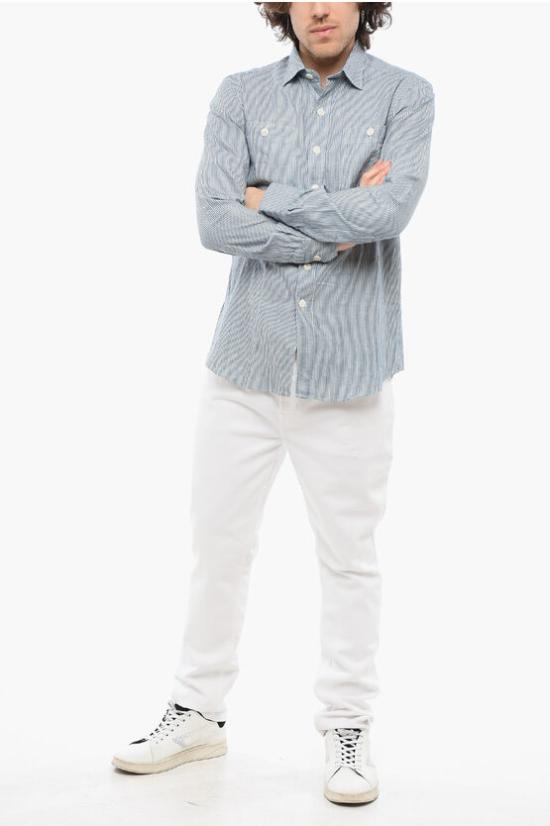  살바토레피콜로 긴팔 셔츠 SBY69CO 0 Blue - SALVATORE PICCOLO