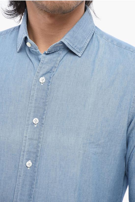  살바토레피콜로 데님 셔츠 OLDAMECO BL5 COLLO FRANCESE Blue - SALVATORE PICCOLO