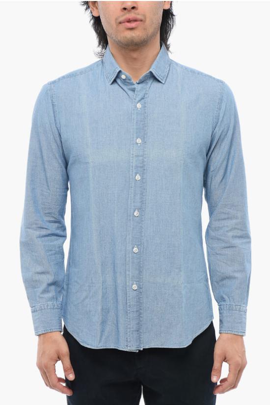  살바토레피콜로 데님 셔츠 OLDAMECO BL5 COLLO FRANCESE Blue