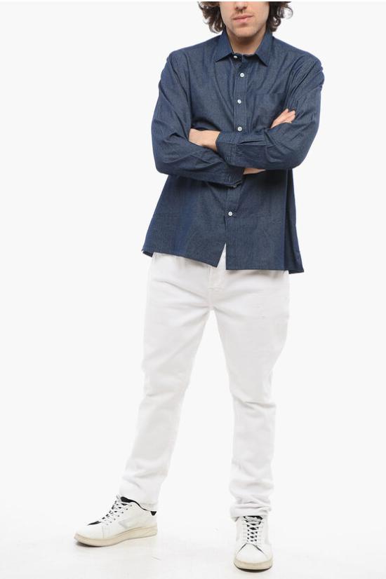  살바토레피콜로 데님 셔츠 OR192CO 0 Blue - SALVATORE PICCOLO