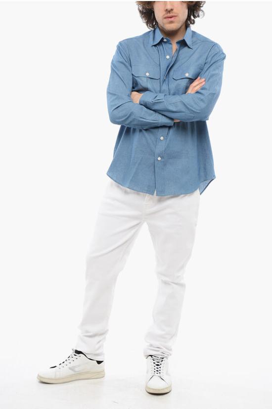  살바토레피콜로 데님 셔츠 OR190CO 0 Blue - SALVATORE PICCOLO