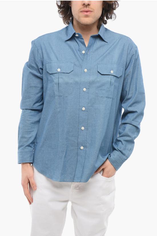  살바토레피콜로 데님 셔츠 OR190CO 0 Blue