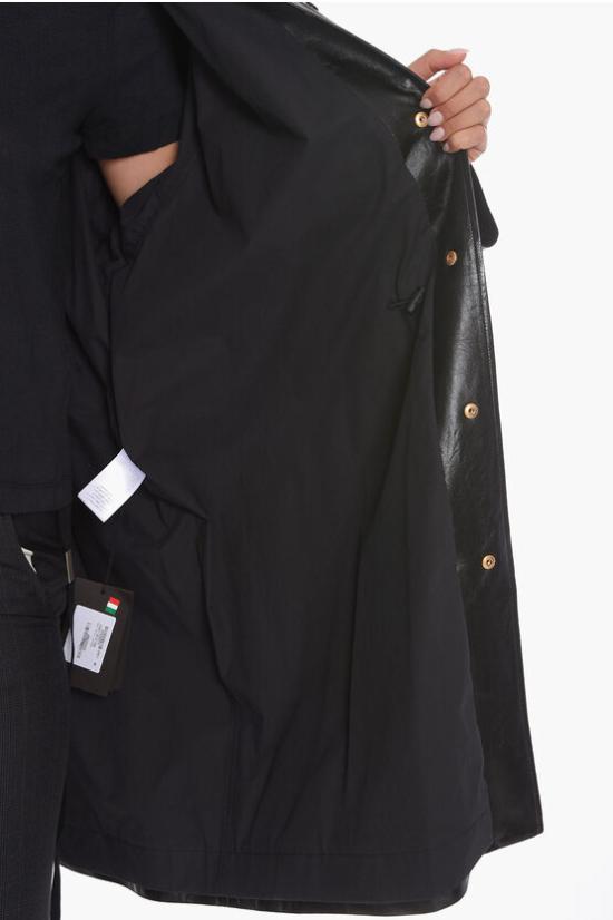  보테가베네타 드로스트링 가죽 자켓 618872VKLC01000 Black - BOTTEGA VENETA