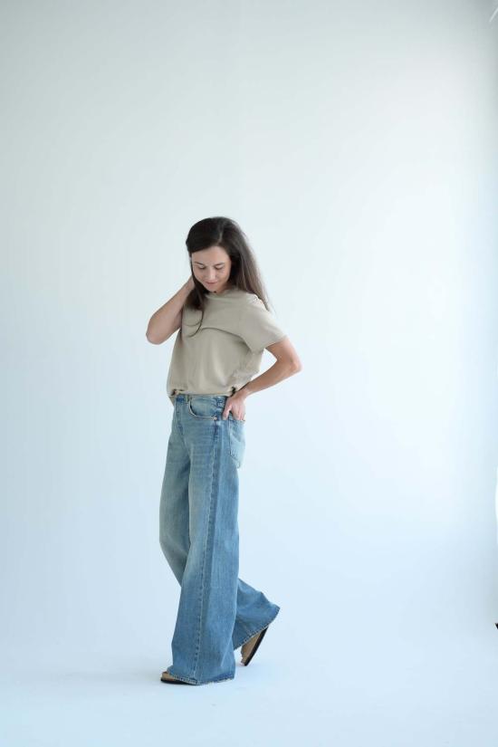  제이미 할러 데님 팬츠 더 락스 와이드 진 - JAMIE HALLER