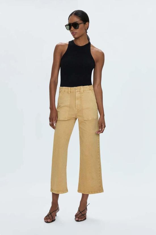  피스톨라 스트레이트 팬츠 소피아 와이드 레그 유틸리티 앵클 팬츠 디종 - PISTOLA