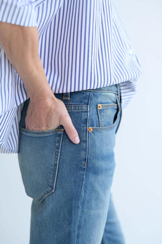  제이미 할러 데님 팬츠 케니키 진 디스트레스드 인디고 - JAMIE HALLER