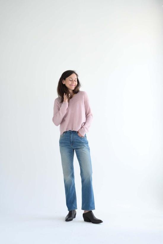  제이미 할러 데님 팬츠 케니키 진 디스트레스드 인디고