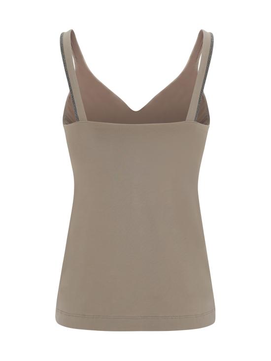 25FW 브루넬로 쿠치넬리 민소매 티셔츠 M0T18BA702 C8539 BEIGE - BRUNELLO CUCINELLI