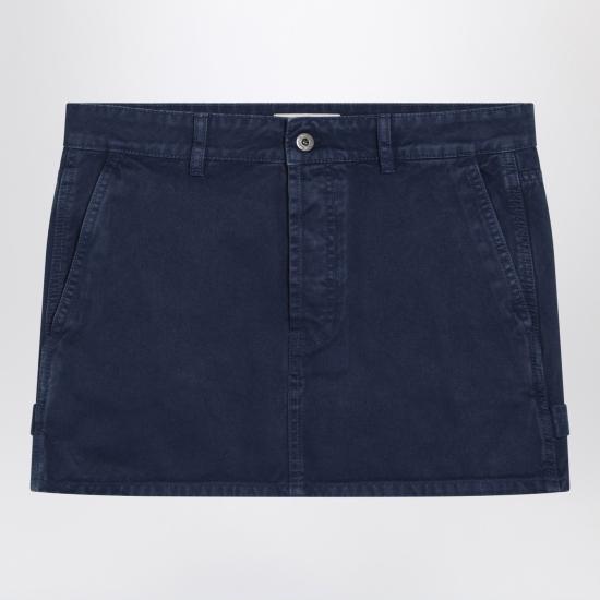 25SS 미우미우 로고 아플리케 미니 스커트 MG2340OOO1350 Blue