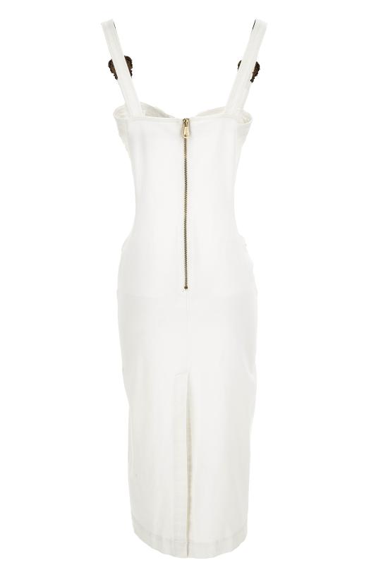 25SS 베르사체 미디 원피스 78HAO951 EW015TC2003 White - VERSACE