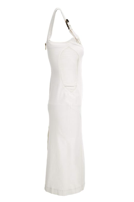 25SS 베르사체 미디 원피스 78HAO951 EW015TC2003 White - VERSACE