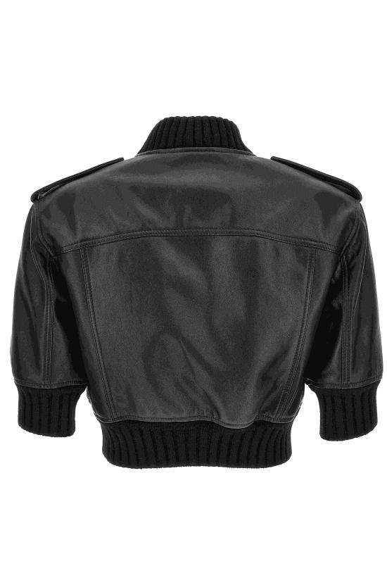 25SS 베르사체 가죽 자켓 78HAVP00 CP009899 Black - VERSACE