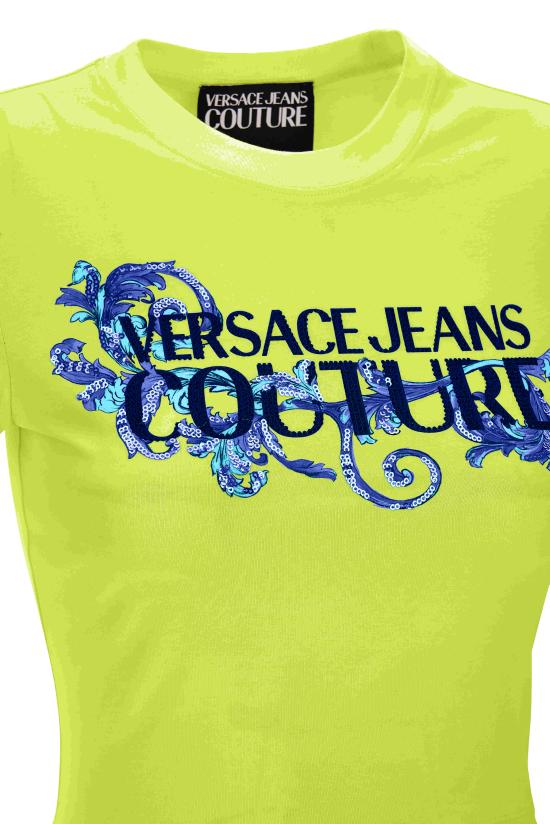 25SS 베르사체 반팔 티셔츠 78HAHC05 CJ02C166 Green - VERSACE