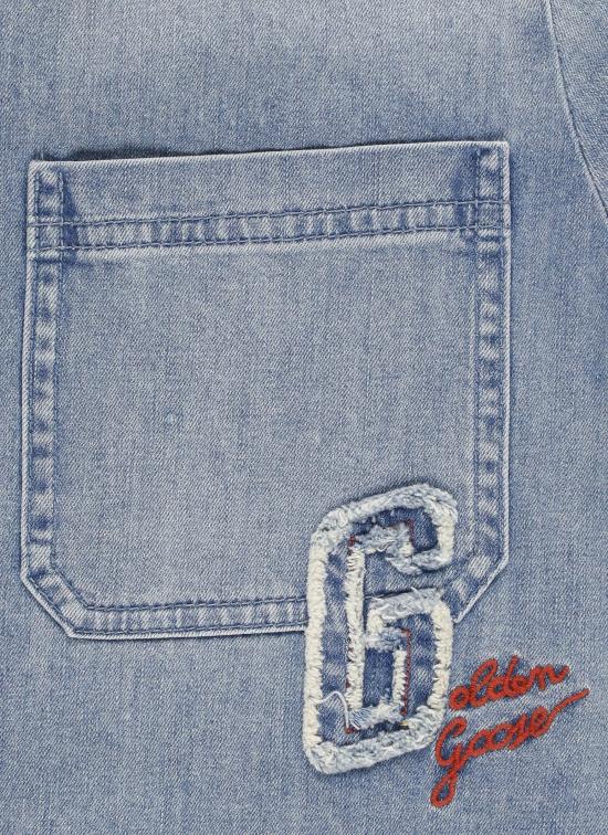 25SS [주니어] 골든구스 셔츠 GKP02217 P001936 50765 JOURNEY Blue - GOLDEN GOOSE