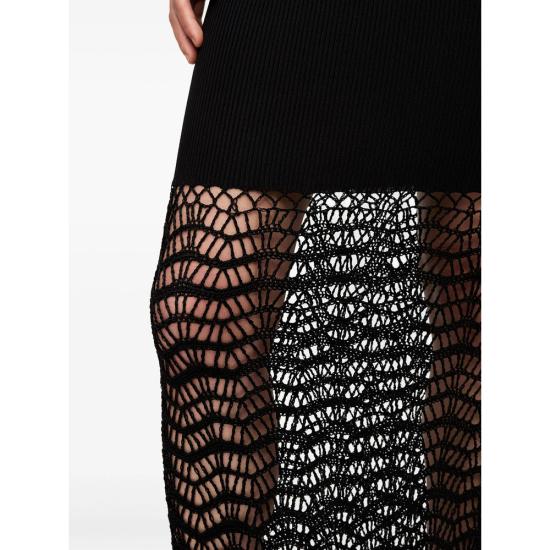 25SS 가니 롱 스커트 K2435 099 BLACK - GANNI