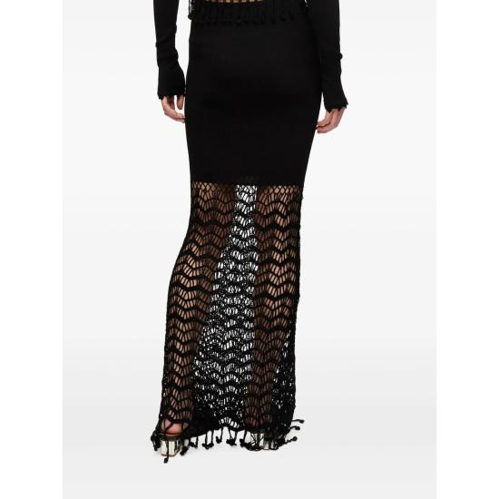 25SS 가니 롱 스커트 K2435 099 BLACK - GANNI