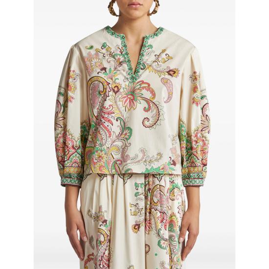 25SS 에트로 블라우스 99SP5B9 WRJA0088 X0802 NEUTRALS GREEN - ETRO