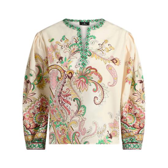 25SS 에트로 블라우스 99SP5B9 WRJA0088 X0802 NEUTRALS GREEN