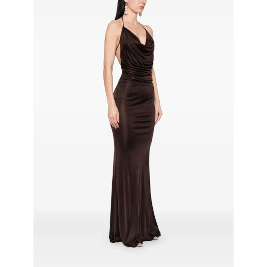 25SS 엘리자베타프랜치 롱 원피스 ABR0652E2 644 BROWN - ELISABETTA FRANCHI