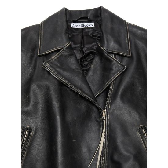 25SS 아크네 스튜디오 가죽 자켓 A70183 BLACK